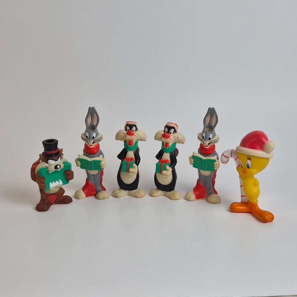 Vintage 1997 Looney Tunes Christmas String Light Covers Set of 6 Warner Bros